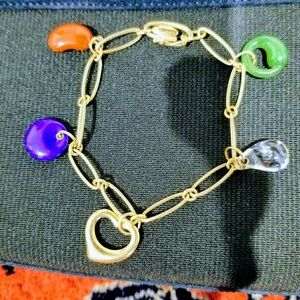 Tiffany & Co. Elsa Peretti 18K Gold Charm Bracelet